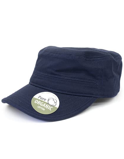 Organic Cotton Army Cap Washed — Navy
