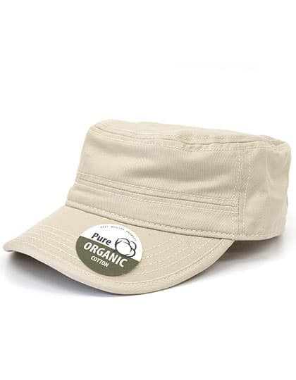 Organic Cotton Army Cap Washed — Sand