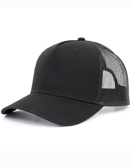 5-Panel Trucker Cap Recycled — Black