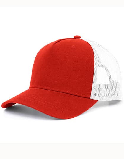 5-Panel Trucker Cap Recycled — Red
