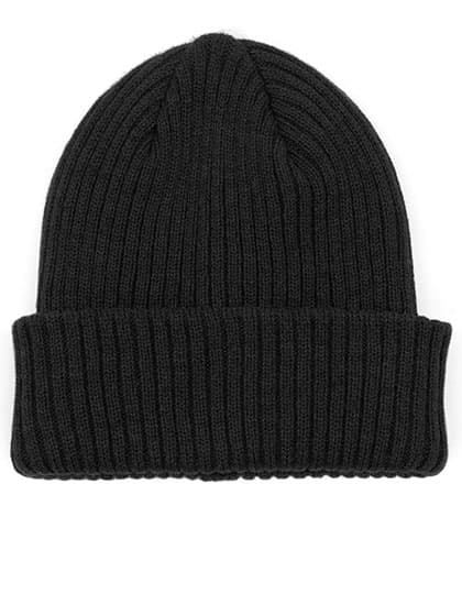POLYLANA® Rib Beanie With Cuff — Black