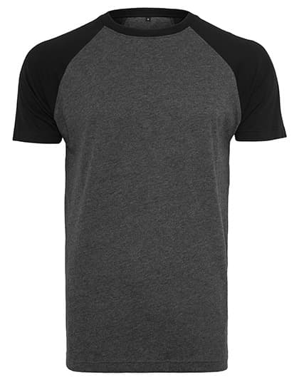 Raglan Contrast Tee — Charcoal (Heather)