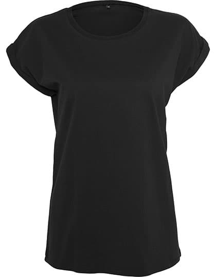 Ladies´ Extended Shoulder Tee — Black