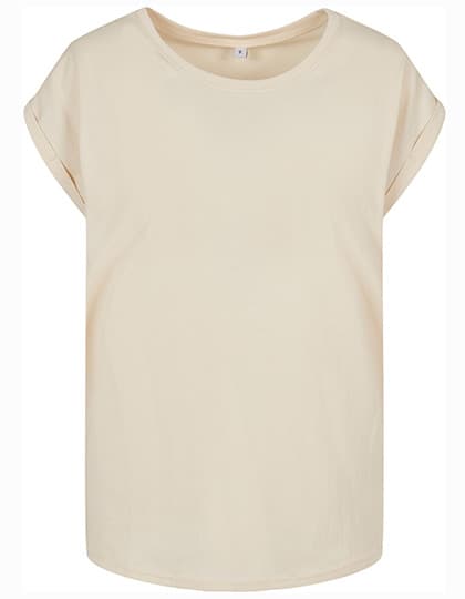 Ladies´ Extended Shoulder Tee — White Sand