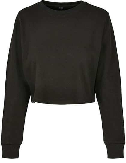 Ladies´ Terry Cropped Crew — Black