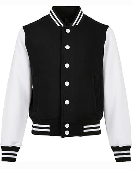 Kids´ Organic Sweat College Jacket — Black