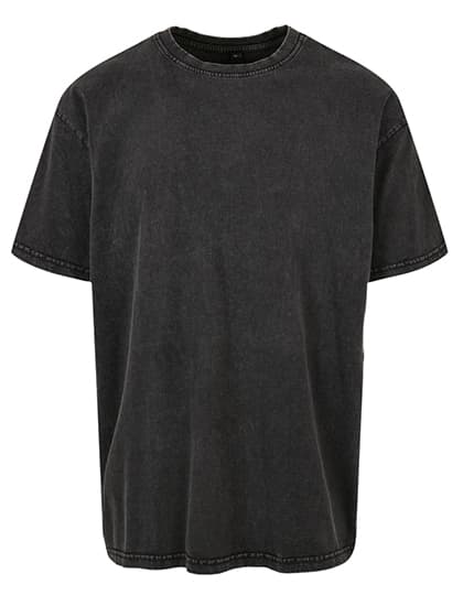 Acid Washed Heavy Oversize Tee — Black