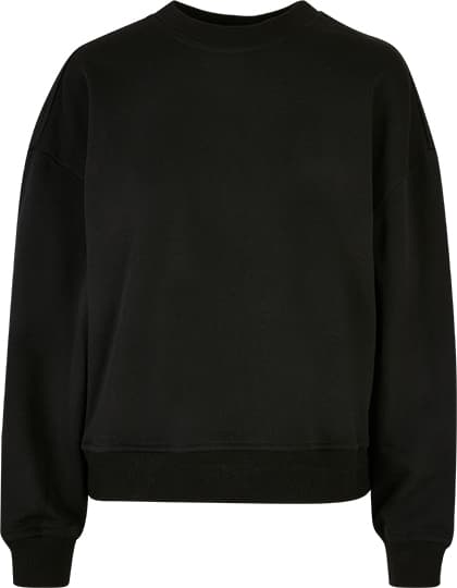 Ladies Oversized Crewneck Sweatshirt — Black