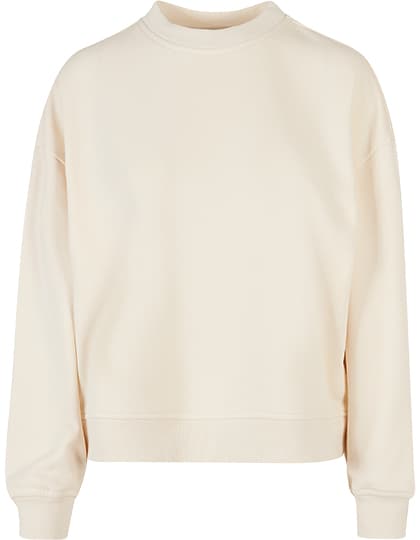 Ladies Oversized Crewneck Sweatshirt — White Sand