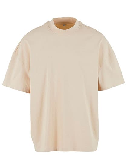 Men´s Oversized Mock Neck Tee — Sand