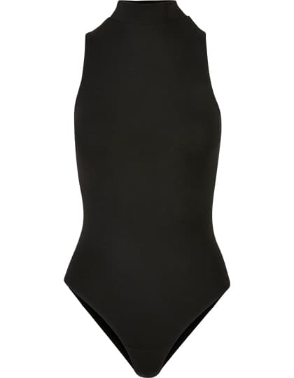 Ladies Sleeveless Turtleneck Body — Black