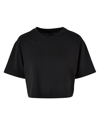 Ladies Short Oversized Tee — Black