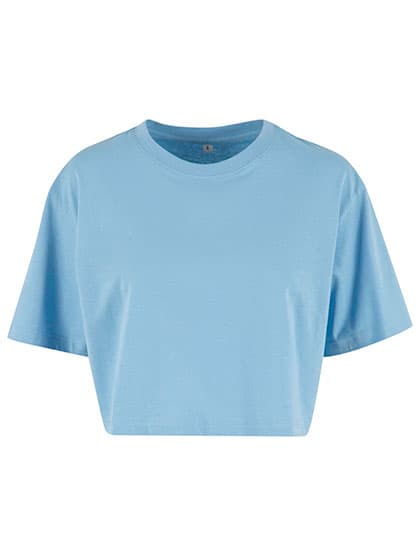 Ladies Short Oversized Tee — Powder Blue