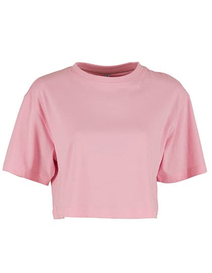 Ladies Short Oversized Tee — Soft Pink