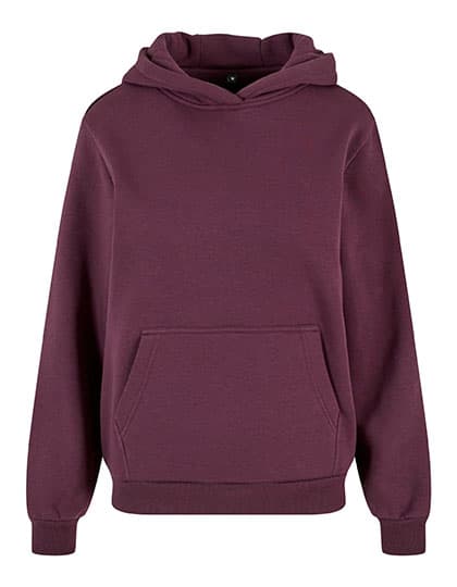 Ladies Fluffy Hoody — Plum Purple