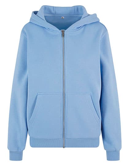 Ladies Fluffy Zip Hoody — Powder Blue