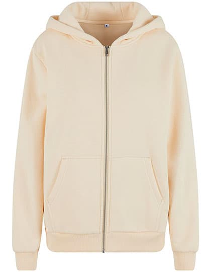 Ladies Fluffy Zip Hoody — White Sand