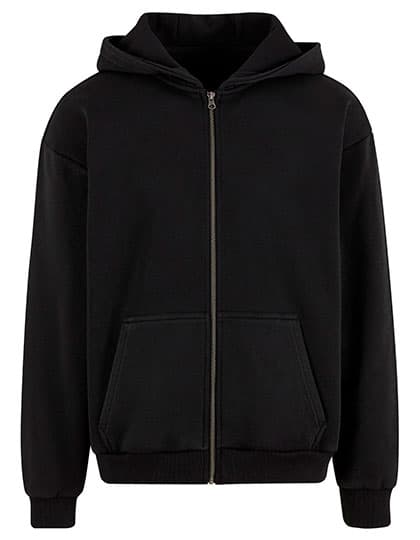 Vintage Heavy Zip Hoodie — Black