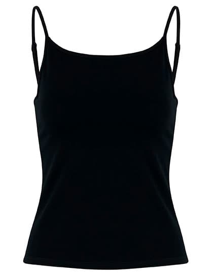 Ladies Stretch Jersey Short Slim Top — Black