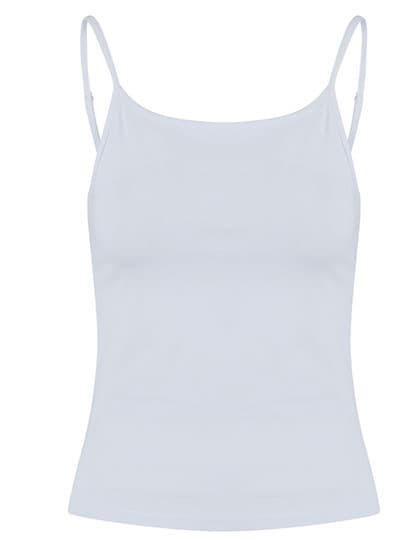 Ladies Stretch Jersey Short Slim Top — White