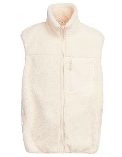 Bonded Sherpa Vest — White Sand