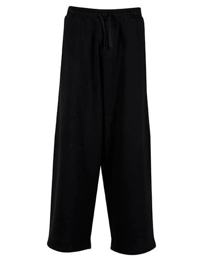 Wideleg Sweatpants — Black