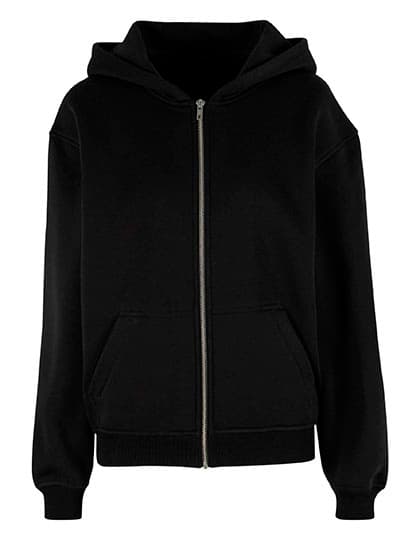 Ladies Loose Fit Zip Hoody — Black