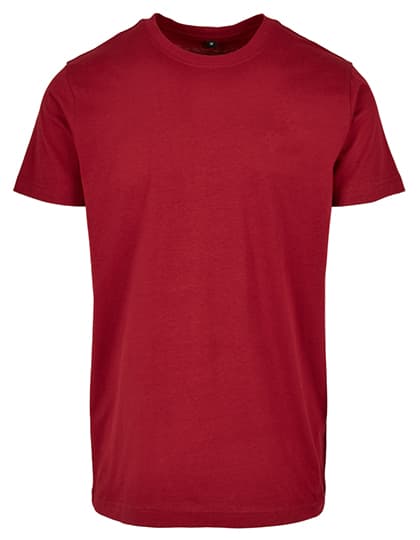 Basic Round Neck T-Shirt — Burgundy