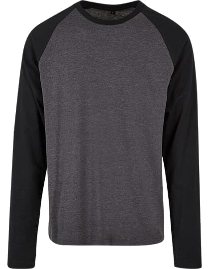Men´s Contrast Raglan Longsleeve T-Shirt — Charcoal