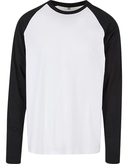 Men´s Contrast Raglan Longsleeve T-Shirt — White