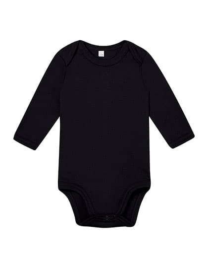 Baby Long Sleeve Bodysuit — Black