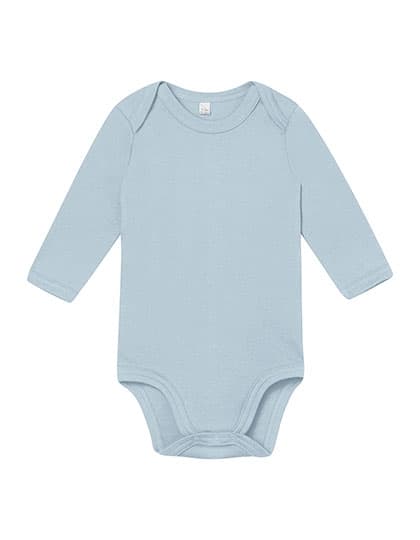 Baby Long Sleeve Bodysuit — Dusty Blue
