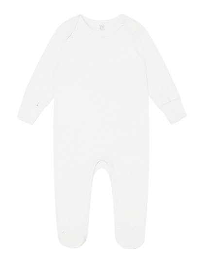 Baby Sleepsuit With Scratch Mitts — White