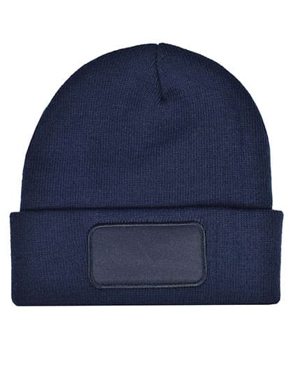 rPET Beanie mit Label — Navy