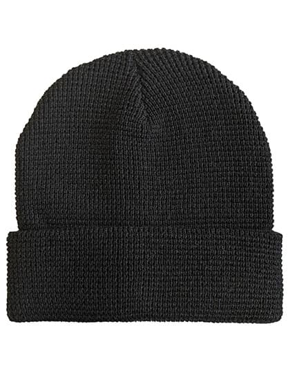 Strickmütze Waffeloptik — Black