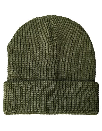 Strickmütze Waffeloptik — Olive Green