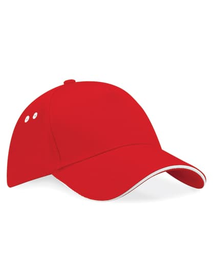 Ultimate 5 Panel Cap - Sandwich Peak — Classic Red
