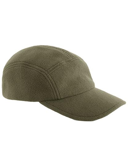 Recycled Fleece 5 Panel Cap — Olive Green