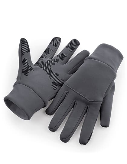 Softshell Sports Tech Gloves — Graphite Grey