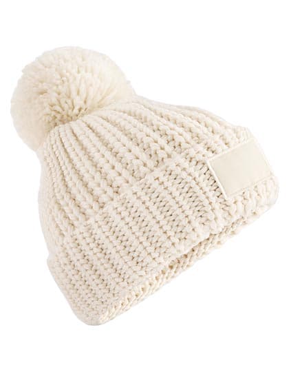 Toasty Patch Beanie — Oatmeal