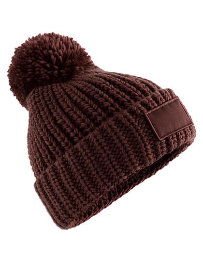 Toasty Patch Beanie — Walnut