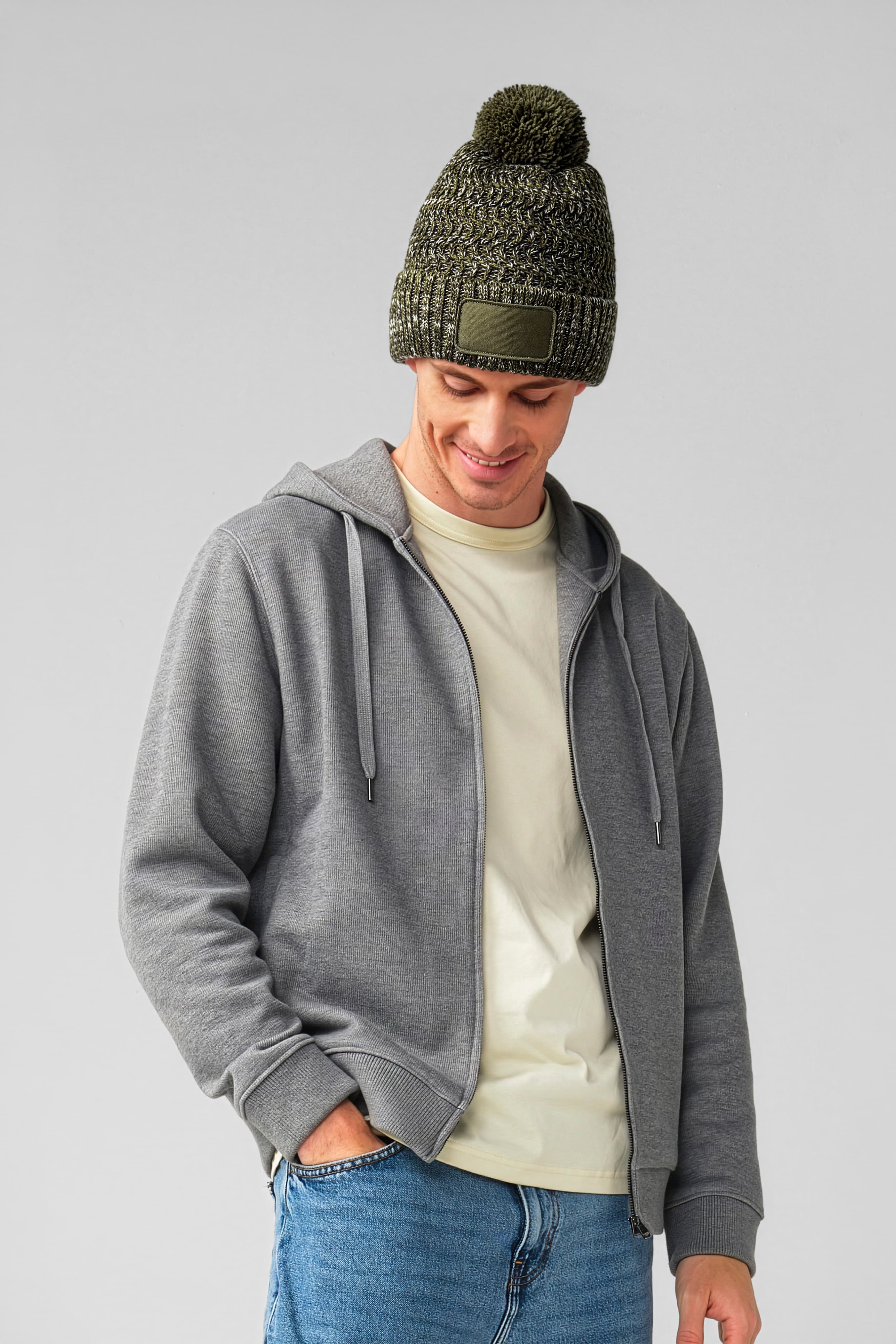 Ramble Patch Pom Beanie