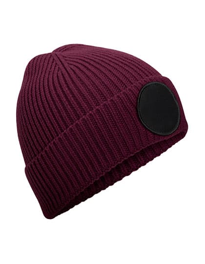 Circular Fashion Patch Beanie — Burgundy
