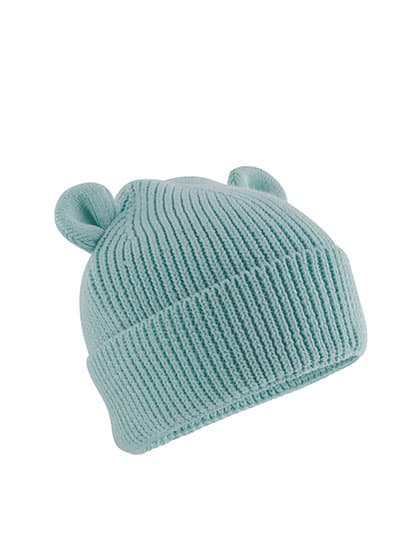 Organic Baby Bear Beanie — Dusty Turquoise