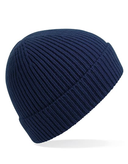 Engineered Knit Ribbed Beanie — Oxford Navy