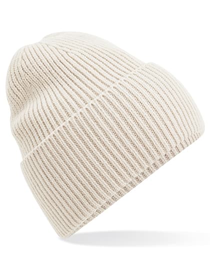 Oversized Cuffed Beanie — Oatmeal
