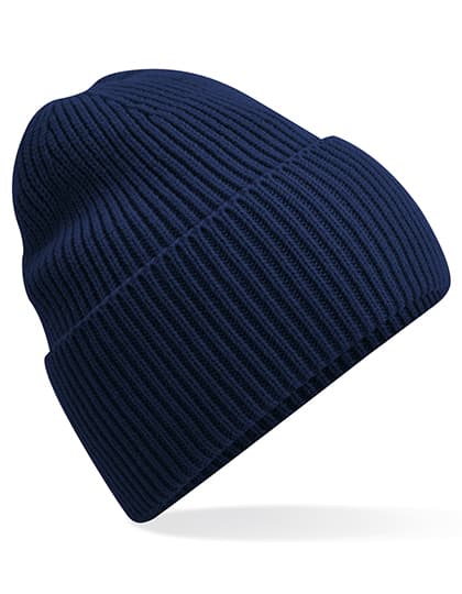 Oversized Cuffed Beanie — Oxford Navy