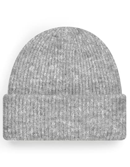 Cosy Ribbed Beanie — Grey Marl