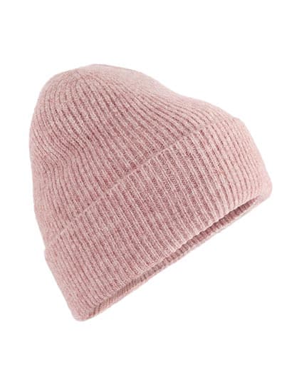 Wool Blend Beanie — Pink Marl
