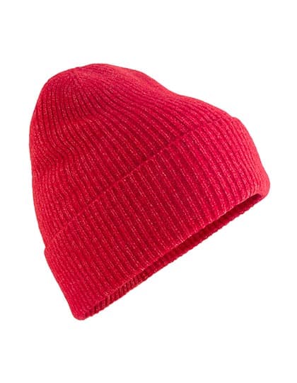 Wool Blend Beanie — Red Marl